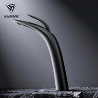 Robinet de lavabo en laiton gris anthracite de haute qualité, monotrou, eau chaude et froide, pour salle de bain