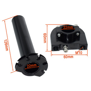 ด้ามจับแฮนด์มอเตอร์ไซค์อลูมิเนียมอัลลอยด์ CNC ขนาด 22 มม. ยาว 126 มม. สำหรับการปรับแต่ง อัพเกรด ทนทาน สีดำ - Product Image 1