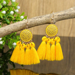 Bohemian Tassel Earrings Women Colorful Alloy <b>Drop</b> Earrings Party Fashion Jewelry 2021 - Product Image 4
