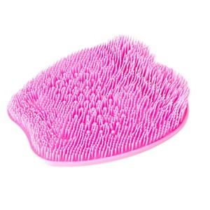 Multi-Functional Bathroom Bath <b>Brush</b> and Foot Mat <b>Back</b> Lazy Suction Cup Stick with Rubbing Hands Pad - Product Image 1