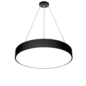 Lustre à aspiration LED moderne simple à double usage Conception circulaire creuse Hauteur réglable pour bureau Salle de conférence pour hôtels - Product Image 6