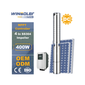 WINSOLAR DC 48 В 400 Вт Солнечный скважинный насос 4 дюйма 304 крыльчатка из нержавеющей стали сельскохозяйственное орошение солнечные водяные насосы - Product Image 1