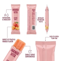 Sachet personnalisé imprimé mat à fermeture arrière, en plastique transparent biodégradable, résistant à l'humidité, pour emballage de sucettes glacées et de crème glacée