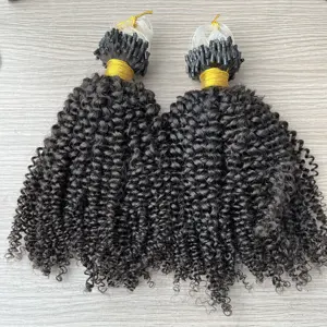 Micro loop ring Tip Human Hair Extension 100% Remy Chinese Hair Extensions Kinky Curl Hair Extensions