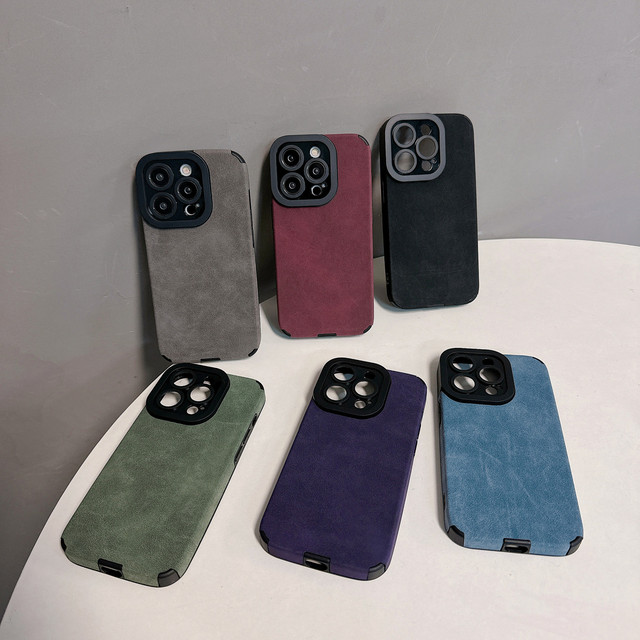For iPhone 16 Plus 16 Pro Max Luxury PU Leather Phone Case for iPhone 16 Lens Protection Soft Silicon Shockproof Cover Bag