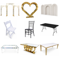 Solution de mariage moderne tout-en-un, mobilier de salle de banquet de mariage de haute qualité, fournitures hôtelières, décoration, personnalisation disponible