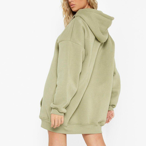 <span class=keywords><strong>Felpa</strong></span> lunga con Logo personalizzato maglione da donna <span class=keywords><strong>in</strong></span> pile <span class=keywords><strong>di</strong></span> <span class=keywords><strong>cotone</strong></span> Pullover <span class=keywords><strong>abiti</strong></span> con cappuccio Oversize - Product Image 5