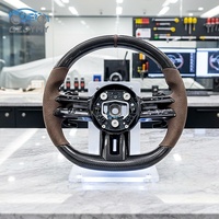 Volant AMG en fibre de carbone et cuir amélioré Intérieur de voiture personnalisé Plug & Play adapté à Mercedes-Benz W223/W205/W204