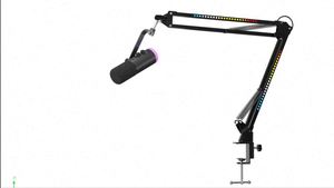 Advanced RGB Dynamic Podcast Microphone New Gaming <b>Recording</b> Mic with RGB Lighting <b>Stand</b> for Live Streaming - Product Image 5