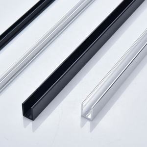 Quincaillerie pour porte de douche Bande de recouvrement en plastique PVC Canal de profilé en aluminium Canal en forme de U multicolore Bande d'étanchéité pour porte en verre OEM - Product Image 3