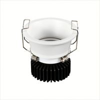 Spot LED encastré rotatif ultra-plat 5W 10W 20W de 3 pouces pour hôtels, corps en aluminium IP44, intensité variable, CRI élevé, UGR 10-19