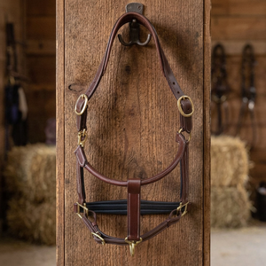 Licol en cuir personnalisé de qualité supérieure, réglable, avec ferrures en laiton pour l'équitation et le dressage - Vente en gros - Product Image 2