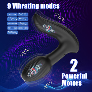 Plug Anal Vibrador con Control Remoto Inalámbrico, 9 Frecuencias de Vibración, Carga USB, Silicona ABS, Color Negro, para Hombres - Product Image 3