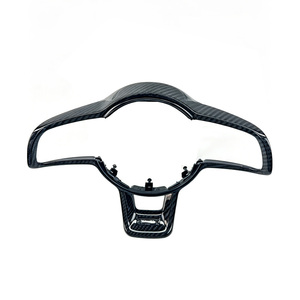 Cubierta Decorativa para Volante Deportivo de Fibra de Carbono Negra, Pieza de Mejora Elegante para el <span class=keywords><strong>Interior</strong></span> del Volkswagen <span class=keywords><strong>Golf</strong></span> MK7 GTI GTD <span class=keywords><strong>R</strong></span> Line - Product Image 4