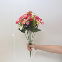 Bouquet de fleurs artificielles en soie de 47 cm, idéal pour les fleuristes, la décoration de jardins et les arrangements floraux extérieurs (vente en gros)