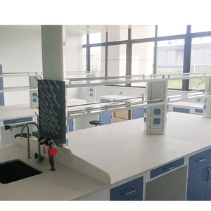 고품질 화학 의료 실험 페놀 수지 작업대 실험실 가구 장비, 싱크대가있는 실험실 섬 작업 벤치 - Product Image 2