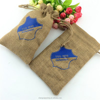 Pochettes à cordon en toile de jute naturelle pour nourriture Sacs en toile de jute vintage personnalisés Sacs en grains de café