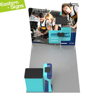 Stand de présentation portable avec logo personnalisé pour salons professionnels et expositions, facile à monter, stand d'exposition pour salons professionnels