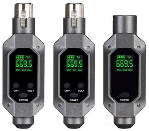 ระบบไมโครโฟนไร้สายแบบขายส่ง พร้อมอะแดปเตอร์ไมค์ XLR และตัวรับส่งสัญญาณโลหะ สำหรับไมโครโฟนไดนามิก UHF - Product Image 4
