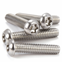 Vis de sécurité à tête bouton Torx en acier inoxydable SUS304/316, vis métrique antivol à tête ronde encastrée en étoile M2-M12