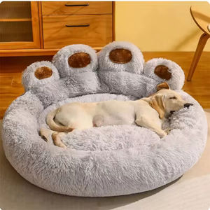 Haustier Hunde bett für alle Jahreszeiten Pfote Plüsch Warmes Katzen bett Bequem für kleine große Hunde bett Design Hunde produkte - Product Image 2