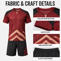 Tenue de football personnalisée pour jeunes, maillot à manches courtes en mesh extensible, kit sportif pour club de football junior, fourniture d'uniformes d'équipe
