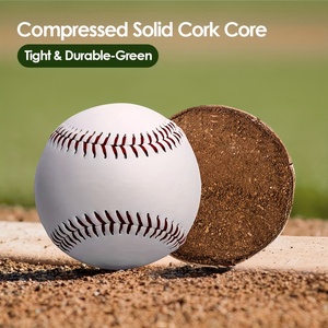 Confezione da 12 palline da baseball standard da 9 pollici con nucleo in sughero <span class=keywords><strong>e</strong></span> gomma in PVC per allenamento <span class=keywords><strong>e</strong></span> pratica per adulti - Product Image 2