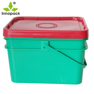 Pantone Color PP 20 L Caja de plástico rectangular con mango de plástico - Product Image 4