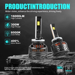 陈朗单6000K 4300K 3000K发光二极管汽车前照灯300W 36000LM毫米汽车发光二极管前照灯灯泡H7 H11 9005 9006 880 H4发光二极管前照灯 - Product Image 2
