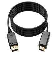 Câble AV numérique DisplayPort vers HDTV de 1,8 m, DP mâle vers Type A 19 broches, convertisseur 4K 1080P pour PC, ordinateur portable, moniteur, projecteur