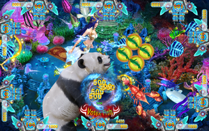 Mesa de juego de peces Panda Magic, Kung <span class=keywords><strong>Fu</strong></span> Panda, 8 jugadores, Ocean King 3, software de peces, máquina de pesca arcade, monedas en inglés - Product Image 2