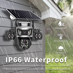 4G IP66 Waterproof 4 Len 4 PTZ Bullet CCTV Security <b>Camera</b> Two-way Audio Night Vision Full Color AI Human Detection CMOS Cloud - Product Image 6