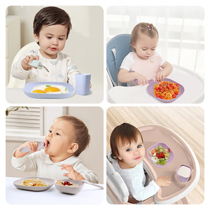 Assiette pour bébé Vaisselle en silicone Ensemble d'assiettes pour tasse pour bébé Nom <span class=keywords><strong>personnalisé</strong></span> Ensemble d'alimentation pour enfants - Product Image 6