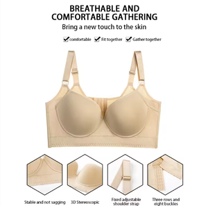 Sujetador de Talla Grande para Mujer, con Push-Up, Ajuste Auxiliar de Senos, Sujetador Push-Up para Mujer - Product Image 4