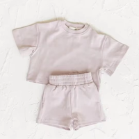 Shorts de cyclisme décontractés en coton pour enfants, imprimés, tricotés, lavables, en deux pièces, tenues pour garçons et filles, couleurs personnalisées, logo personnalisé, vente en gros