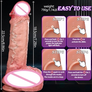 Jouet sexuel souple pour femmes, Dildo en forme de faux pénis avec picots, ventouse, pour masturbation - LM-A057-5 - Product Image 2