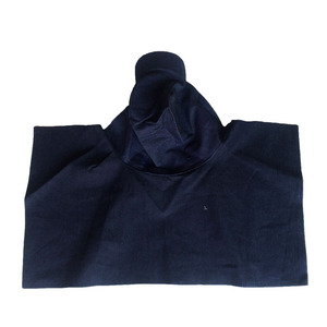 Cape en jean Kuniyoshi avec capuche, bleue, vêtements de sécurité pour le travail sur les chantiers de construction, la manutention et le chargement-déchargement - Product Image 2