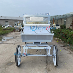 White Horse-drawn Hearse Durable Towable Hearse Luxurious Horse-drawn Hearse - Product Image 3