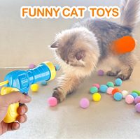Jouet en peluche pour chat à succès, pistolet lanceur de balles à mâcher, jouets pour chat, jeux de tir interactifs pour chat