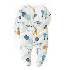 Pur coton infantile pyjamas 2T <span class=keywords><strong>taille</strong></span> à manches longues barboteuse combinaison été ramper costume pour enfants commerce extérieur bébé vêtements - Product Image 5