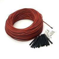 Design moderne à faible coût 12K câble chauffant en fibre de carbone infrarouge fil en caoutchouc 220V tension pour sol/mur/serre