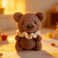 Ours en peluche au crochet fait main en gros, ours amigurumi personnalisé, animal en peluche pour cadeau, OEM acceptable