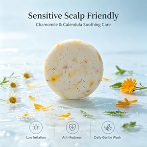 Shampooing solide écologique sans plastique, à base de protéines de riz et de biotine, faible en allergènes, sans sulfates ni silicones, pour cheveux sensibles et colorés - Product Image 4