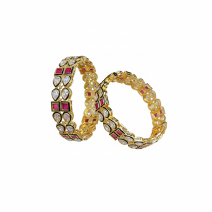 PADMAWATI Private Limited High Quality Luxury Tungsten Gold Plated Original Multi Color <b>Bangles</b> Set <b>Indian</b> Bridal Anniversary - Product Image 2