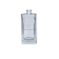 Flacon pulvérisateur en verre de luxe 50 ml avec pompe, impression sérigraphique, emballage carton pour cosmétiques et diffuseur de parfum