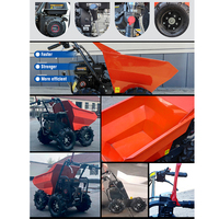 Landwirtschaftliche Gas-Selbstangetriebene 6,5 PS Motor-Schubkarre mit 300 kg Kapazität, Mini-Dumper für den Bauernhof