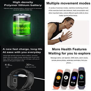 Hot M8 <span class=keywords><strong>Bracelet</strong></span> intelligent santé Fitness Tracker bande intelligente podomètre montre intelligente sport Fitness M5 M6 M7 M8 montres intelligentes OEM ODM - Product Image 4