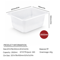 Barquette alimentaire jetable en plastique PP, compartimentée, compatible micro-ondes, anti-fuite, écologique, pour boîte à lunch, barquettes de découpe, personnalisable