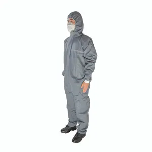 Exporting Hot Sale Disposable hooded coverall Work Coveralls with pocket personal protective equipment