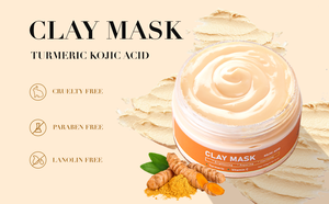 Vente en gros de produits de soins de beauté pour la peau radieuse pour le contrôle de l'acné masque d'argile à l'acide kojique au curcuma et à la vitamine C - Product Image 6